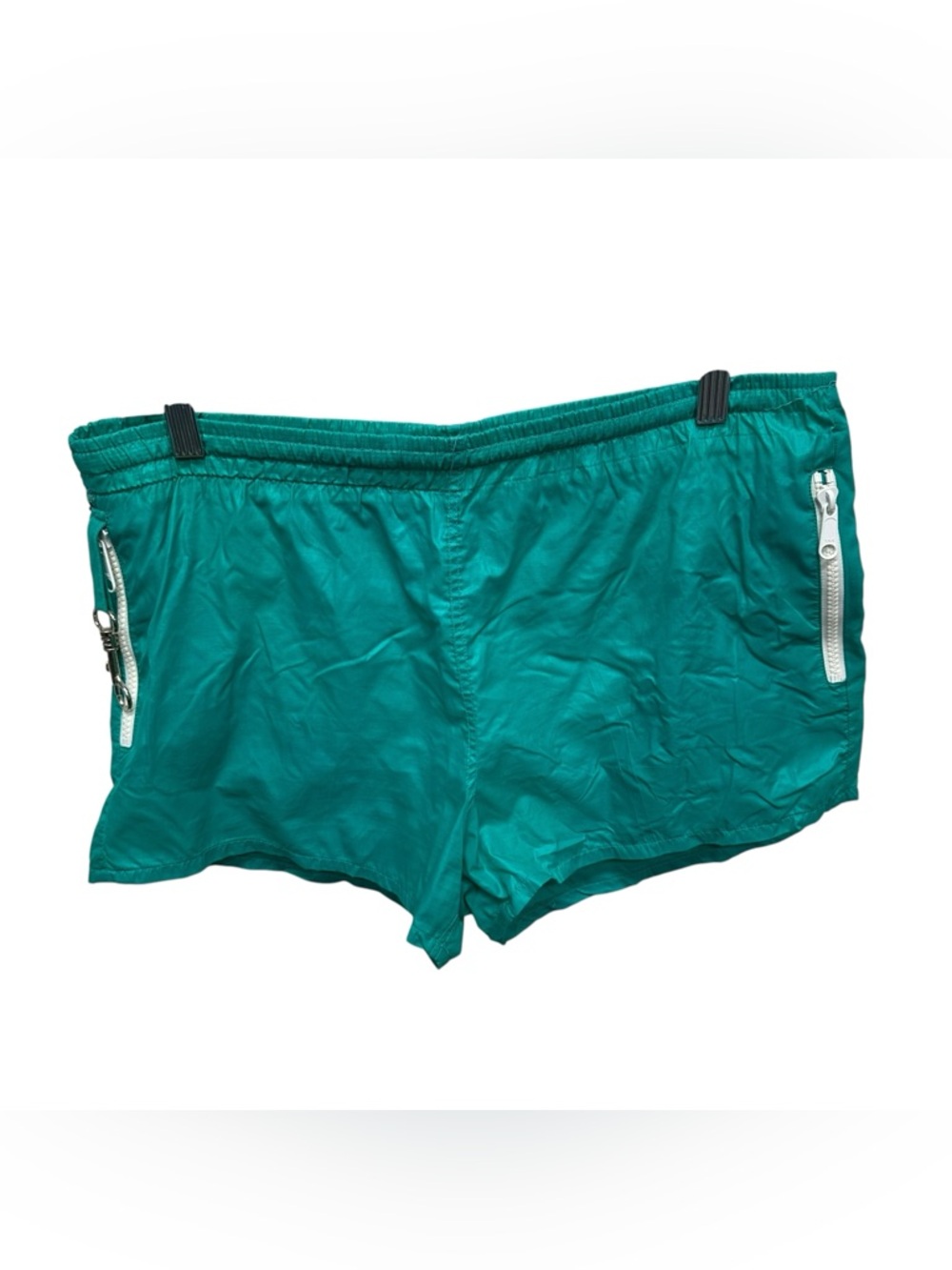 Vintage running shorts hottie short shorts teal nylon medium